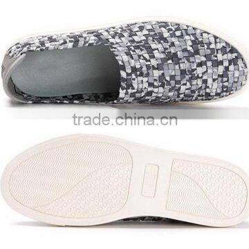 Handmade Elastic Woven Slip On Casual Shoes Men