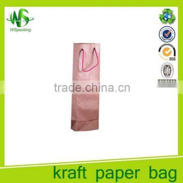 Hot selling kraft paper red wine bag