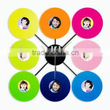 clock(CE&Rohs;artistic wall clock; fashion; quartz; photo frame)