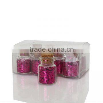 Fine Shiny Rose Color Nail Glitter Powder For Nail Art Decoration