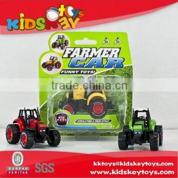 Pull back diecast model car farm car toys toys farmer tractor