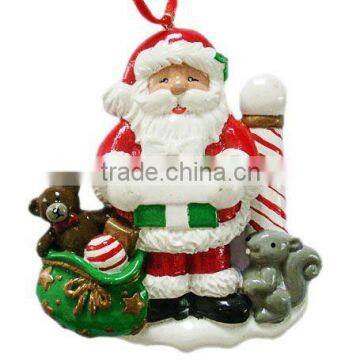 High quality 4" resin santa claus christmas ornament,christmas ornaments