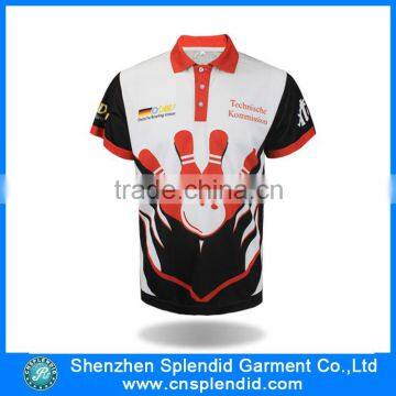 guangdong garment factory custom polyester bowling polo shirts