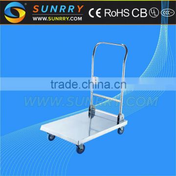 New Style Round Stainless Steel Meat Cart And Mobile Food Cart Price With Four Wheels