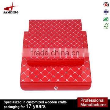 red packaging jewelry box custom logo for display