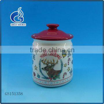 handmade ceramic tea sugar and coffee storage jars christmas canisters