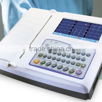 ECG-3312B 7" Color Screen Twelve Leads Twelve Channels ECG Machine