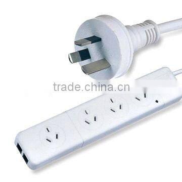 QIAOPU Australia power cord plug with socket