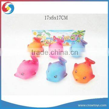 TS3700906 4PCS Rubber Animal Toys Rubber Dolphin