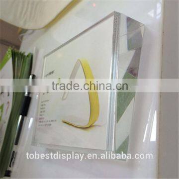 Wholesale Acrylic Glass Block, Price Display Block, Leaflet Holder photo-2