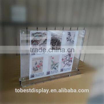 Transparent acrylic material poster standee, plastic poster clips