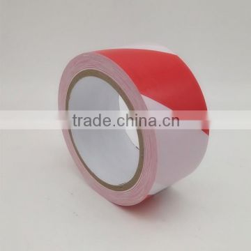 Red and White PVC Hazard Caution Warning Tape