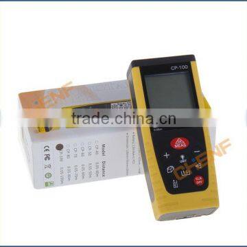 Newest Design Portable Digital LCD Yellow / Blue 100m Laser Distance Meter Rangefinder Range Finder Tape Measure photo-4