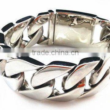 B476S Hot sale stainless steel big heavy bracelet for men