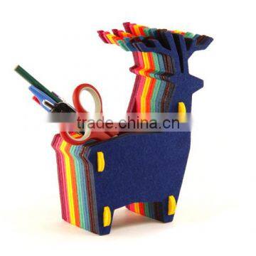 2015 New Prmotional Customized Printed Felt Desktop Stationery Holder