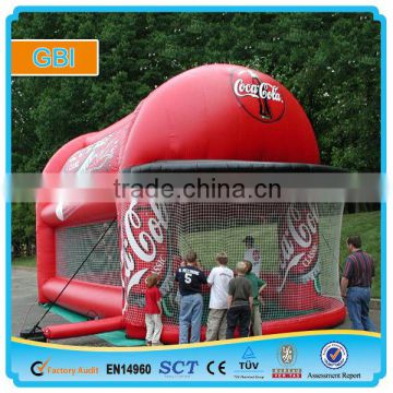 Inflatable batting cage with cap