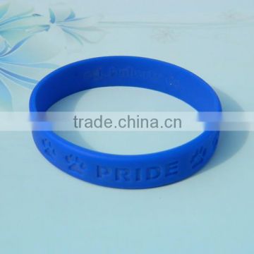 Custom cool silicone rubber college team fluorescent wristband bracelets