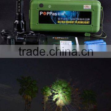 F2 IPX7 Waterproofing XM-L T6 LED 18650 Battery Aluminum Defend Hand Manual Rechargeable Torch photo-4