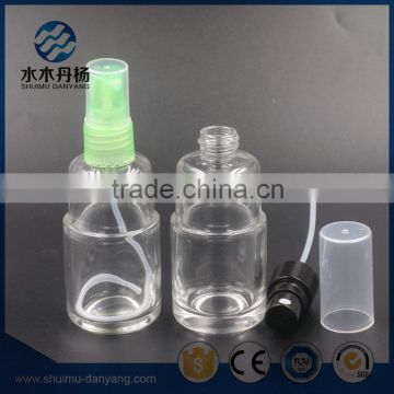 Hot selling 50ml round pump sprayer glass perfume bottle