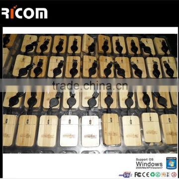 high quality ultra slim bamboo mouse,computer wooden mouse,usb bamboo mouse--Shenzhen Ricom