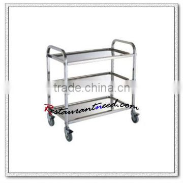 S082 3 Layers Assembling Heavy Duty Restaurant Service Trolley Stainless Steel Kitchen Trolley