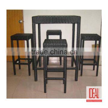 Bamboo Rattan Wicker Dining Chair Furniture set