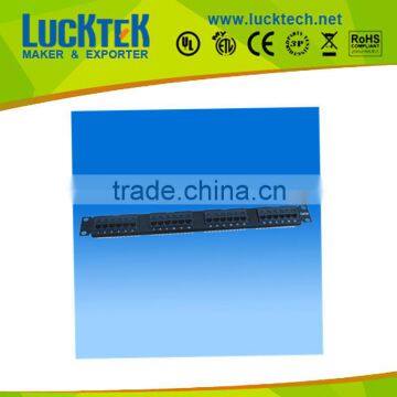 Cat5E UTP 24 Port Voice Patch Panel,19'' 1U network patch panel