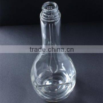500ML China factory fancy transparent/colored liquor long neck wine bottle