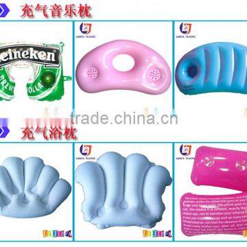 Cheapest U-shaped Folding Inflatable Flocked Travel Camping Pillow With CE Certificate photo-4