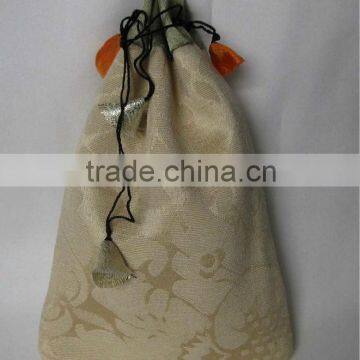 gift pouch with drawstring