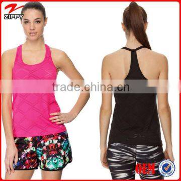 Wholesale Slim Fit Diamond Mesh Design Y Back Without Top Women Tank top