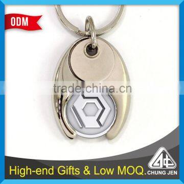 Wholesale hot selling shopping plating nickle trolley token