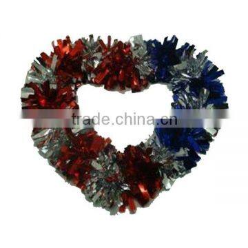 Hearted Shaped Colored Tinsel Garlands