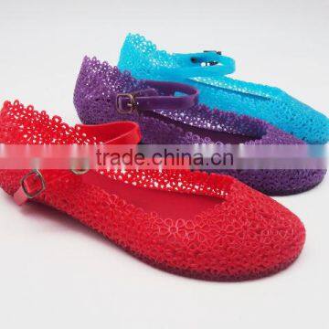 New Ladies PVC Fashion Flats Slippers with Buckle
