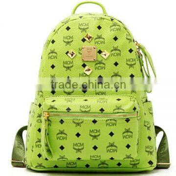 New arrival pu backpack fashion printing wholesale bright colour backpack bags