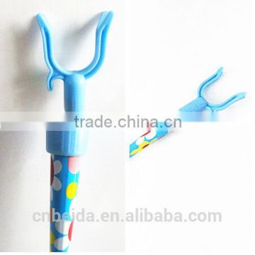 Factory directly sale PVC cover cloth hanger fork with metal handle