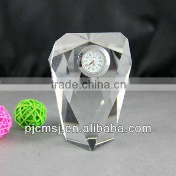 crystal glass desktop clock for home decoration or gifts souvenirs