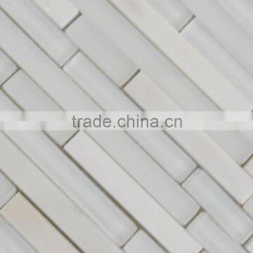 Glass Brick Tile, White Glass Tile, Glass Mosaic Tile for wall