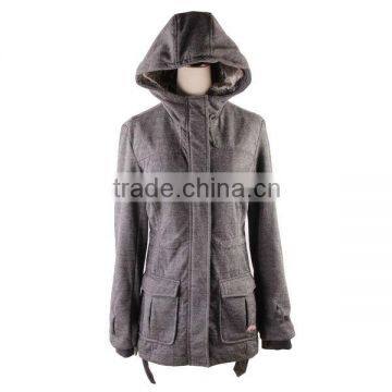 women's winter and autumn wool new design jacket with hood