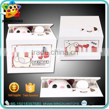 Wholesale gift item plastic coin piggy bank with lock toys for kids