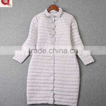 2016 cheap knee length ladies ultralight warm down coat for winter