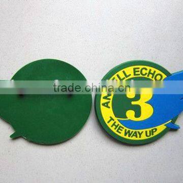 Embossed Soft PVC Pin Badge For Garment