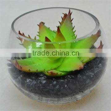 Gift Wedding Decoration Artificial Plant Round Terrarium