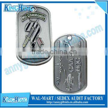 Antique army style personalized military dog tags