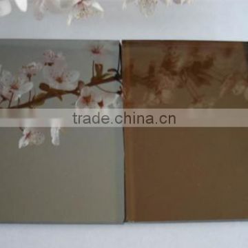 12mm Brozen Reflective Glass Coated Glass With High Quality