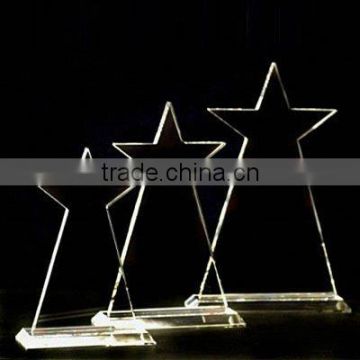 custom crystal blank trophy award for engraving