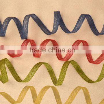 Woven 100% Jute Ribbon,Red Jute Fiber Woven Craft Ribbon 1/2" x 200 Yards