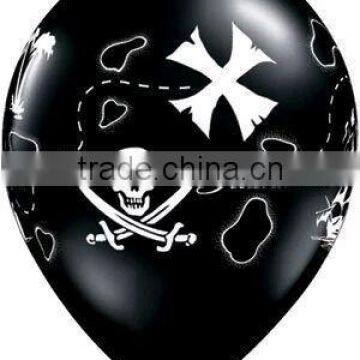 Black priates printed balloon customized balloon globos