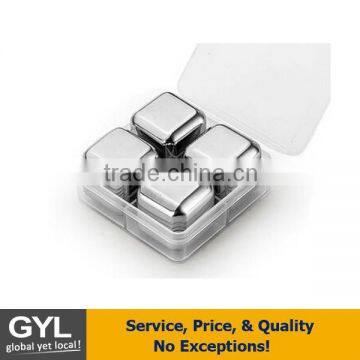 Factory supply high quality stainless steel 304 ice cube, no melting, efficent,food contact safe, ice cube made of water