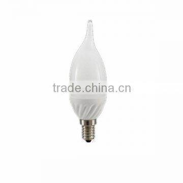 led candle lamps Aluminum Tip and Tailed C37/F40 alibaba express